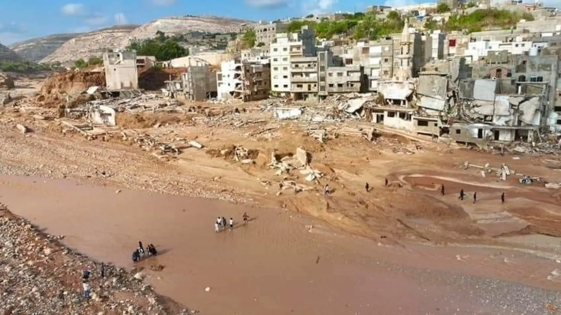 Inundaciones en Libia